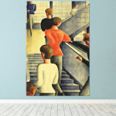 Oskar Schlemmer - Bauhaus Stairway Canvas Afdruk (Insitu (Houten vloer))