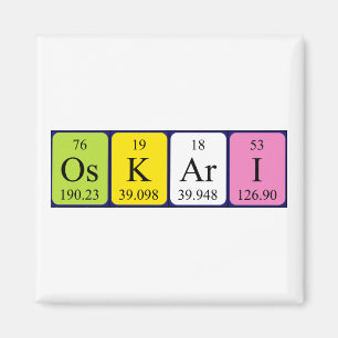 Oskari periodiek table name magnet