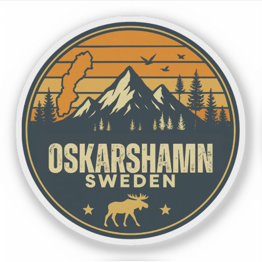 Oskarshamn, Zweden Sverige Sticker (Voorkant)