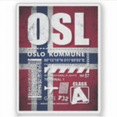 OSL Oslo Airport Sticker (Voorkant)