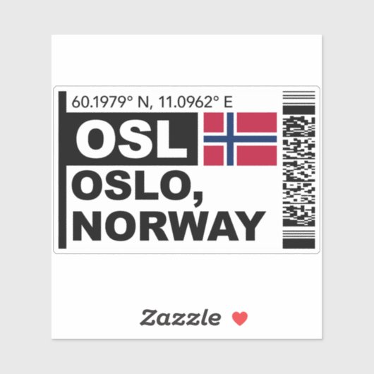 OSL Oslo Boarding Pass - Norway Travel Sticker (Vel)