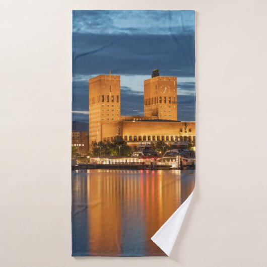 Oslo City Hall Noorwegen Badhanddoek (Badhanddoek)