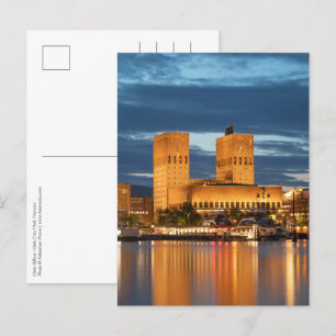 Oslo City Hall Noorwegen Briefkaart