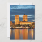 Oslo City Hall Noorwegen Kaart (Voorkant)