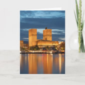 Oslo City Hall Noorwegen Kaart (Voorkant)