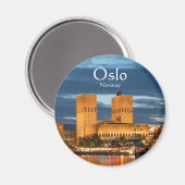 Oslo City Hall Noorwegen Magneet (Voorkant / Achterkant)
