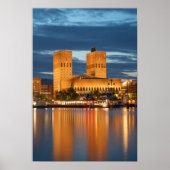 Oslo City Hall Noorwegen Poster (Voorkant)