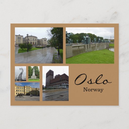 Oslo Collage 1 Briefkaart (Voorkant)