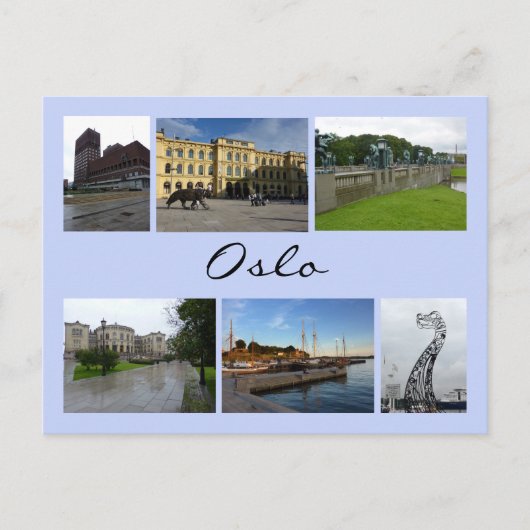 Oslo Collage 2 Briefkaart (Voorkant)