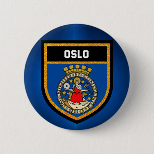 Oslo Flag Ronde Button 5,7 Cm