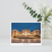 Oslo-gebouw in Noorwegen 's nachts Briefkaart (Staand voorkant)