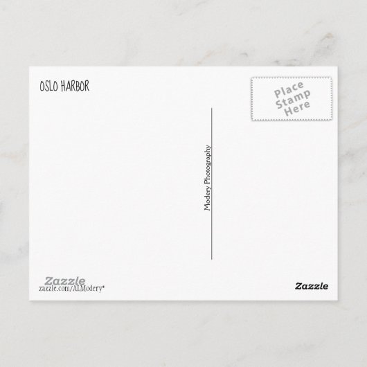 Oslo Harbour Briefkaart (Achterkant)