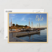 Oslo Harbour met tekst Briefkaart (Voorkant / Achterkant)