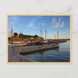 Oslo Harbour met tekst Briefkaart