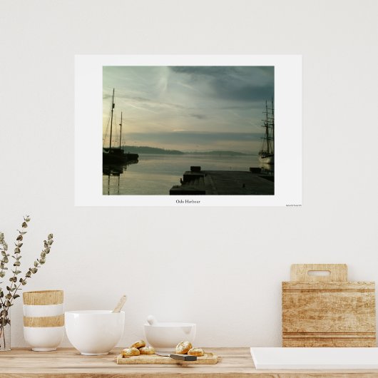 Oslo Harbour Poster (Keuken)
