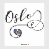 Oslo Heart Flag Sticker (Vel)