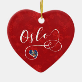 Oslo Heart, kerstboomversiering Keramisch Ornament