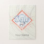 Oslo Hoofdstad Noorwegen Retro Moose Souvenir Legpuzzel (Verticaal)