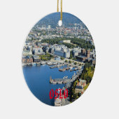 Oslo kerstversiering keramisch ornament (Rechts)