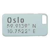 Oslo Latitude Longitude Case-Mate iPhone Case (Achterkant (Horizontaal))