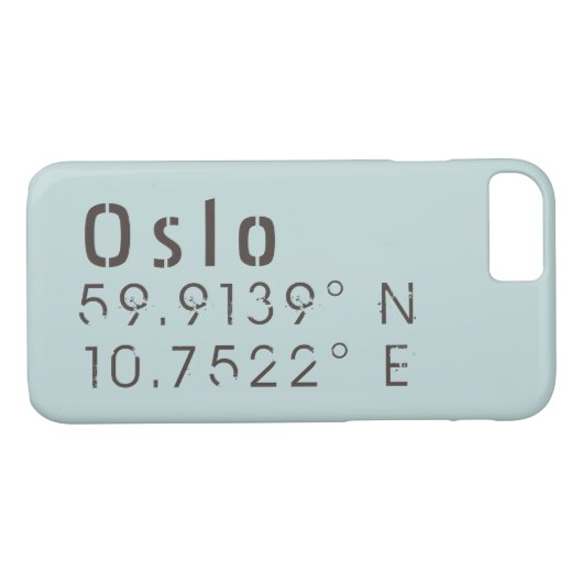 Oslo Latitude Longitude Case-Mate iPhone Case (Achterkant (Horizontaal))