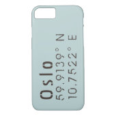 Oslo Latitude Longitude Case-Mate iPhone Case (Achterkant)