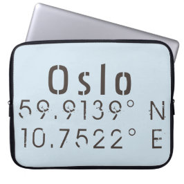 Oslo Latitude Longitude Laptop Sleeve