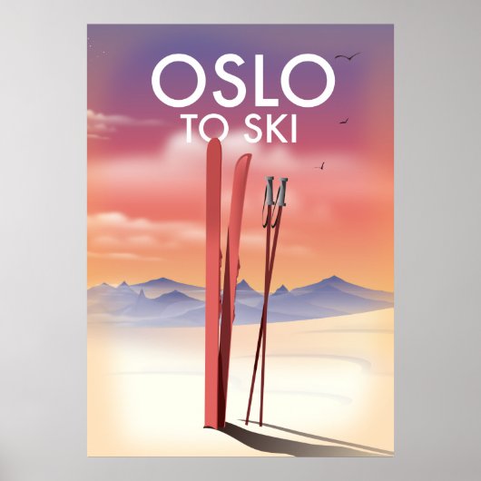 Oslo naar Ski Poster (Voorkant)