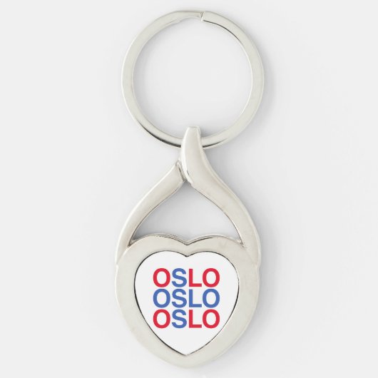 OSLO Noorse vlag Sleutelhanger (Voorkant)