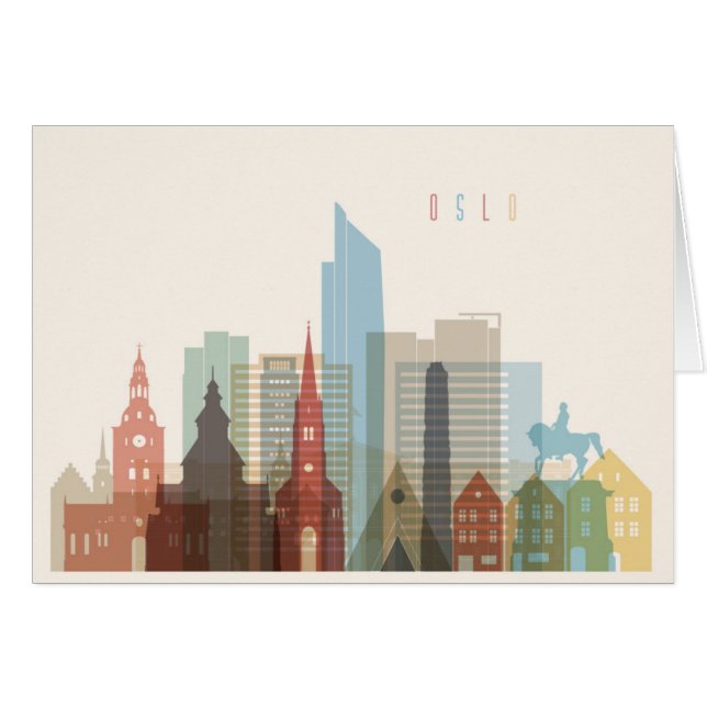 Oslo, Noorwegen | City Skyline (Voorkant Horizontaal)