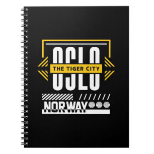 Oslo Noorwegen-De Tijgerstad Moderne Stedelijke Ty Notitieboek