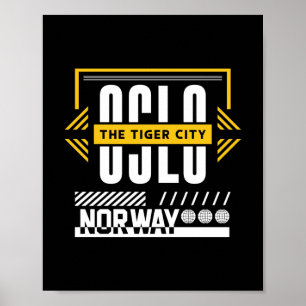 Oslo Noorwegen-De Tijgerstad Moderne Stedelijke Ty Poster