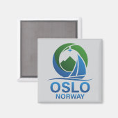 Oslo Noorwegen Europa Magneet (Voorkant / Achterkant)