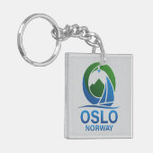 Oslo Noorwegen Europa Sleutelhanger (Voorkant Links)