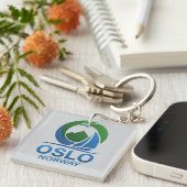 Oslo Noorwegen Europa Sleutelhanger (Voorkant Rechts)