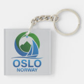 Oslo Noorwegen Europa Sleutelhanger (Achterkant)