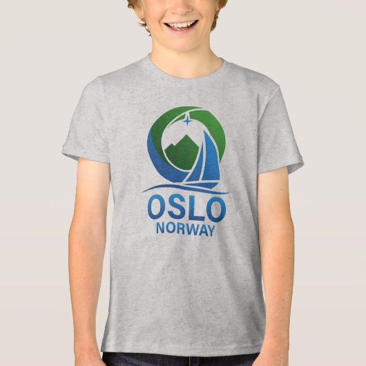 Oslo Noorwegen Europa Tri-Blend Shirt (Voorkant)