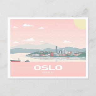 Oslo Noorwegen Fjord Pastelreizen Briefkaart