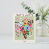  Oslo Noorwegen Flower Market Travel Briefkaart (Staand voorkant)