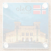 Oslo Noorwegen Glazen Onderzetter (Achterkant)