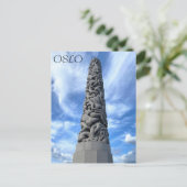 Oslo Noorwegen Hoofdstad Vigeland Park Monolith Briefkaart (Staand voorkant)