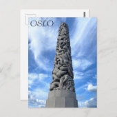 Oslo Noorwegen Hoofdstad Vigeland Park Monolith Briefkaart (Voorkant / Achterkant)