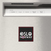 Oslo Noorwegen Liefde Vredesmagneet 4 Magneet (Insitu (Vaatwasser))