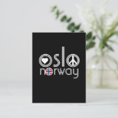 Oslo Noorwegen Love Peace Briefkaart 1 (Staand voorkant)