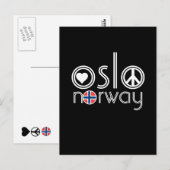 Oslo Noorwegen Love Peace Briefkaart 1 (Voorkant / Achterkant)