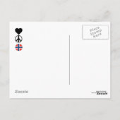 Oslo Noorwegen Love Peace Briefkaart 1 (Achterkant)