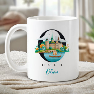 Oslo Noorwegen Monogram Letter O Persoonlijk Cadea Koffiemok