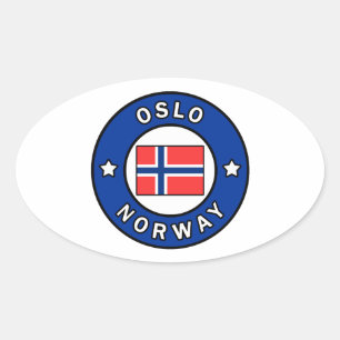 Oslo Noorwegen Ovale Sticker