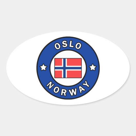 Oslo Noorwegen Ovale Sticker (Voorkant)