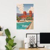 Oslo Noorwegen Reisposter Poster (Thuiskantoor)